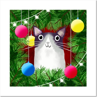 The Cat and the Christmas Tree Posters and Art